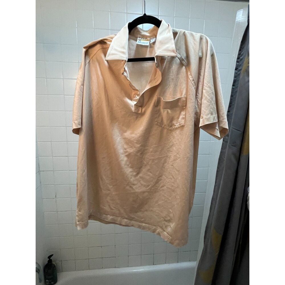 Vintage London Fog Polo Shirt – Men’s 2XLT (Beige/Tan) Excellent Cond.